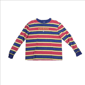 Guess Retro Striped Y2K Long Sleeve Tshirt Medium
